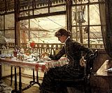 James Jacques Joseph Tissot Room Overlooking the Harbour painting